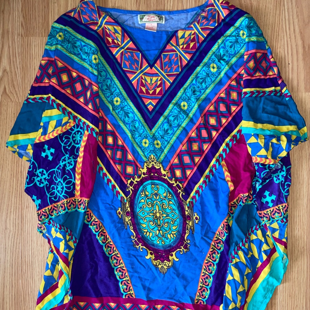 Flowy Multicolored Hippie Tunic